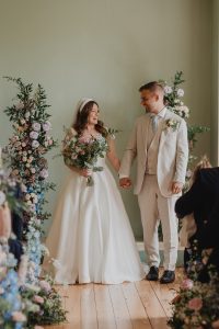 Tessa and Darren at Beckenaham Place Mansion with Flowers by Just So Flowers