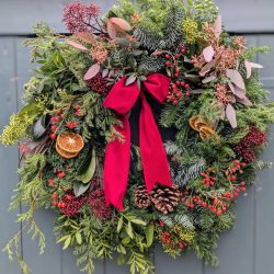 Traditional handmade Christmas wreath by Just So Flowers