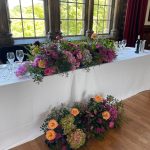 Top table flowers by Just So Flowers for Dulwich College Events by