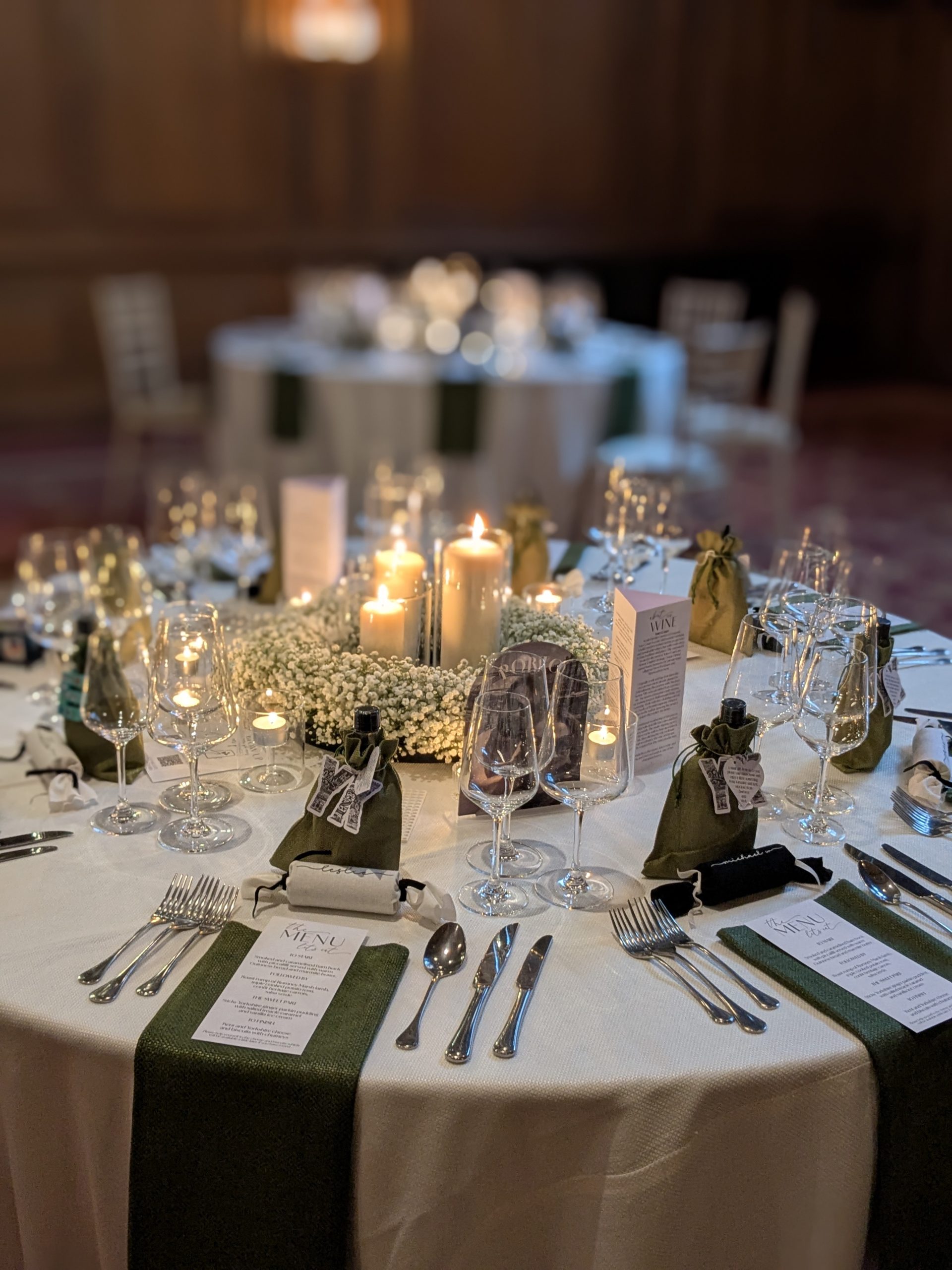 Table arrangements by Just So Flowers at Eight and 1/2