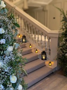 Wedding flowers by Just So Flowers at Eight and 1/2 ing flowers at