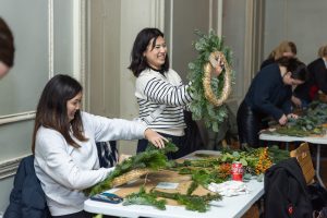 Christmas Wreath class run by Just So Flowers at Beckenham Place Mansion