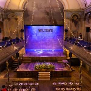 Wedding flowers at Wilton's Music Hall by Just So Flowers