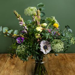 Seasonal bouquet of flowers for Mother's Day byJust So Flowers