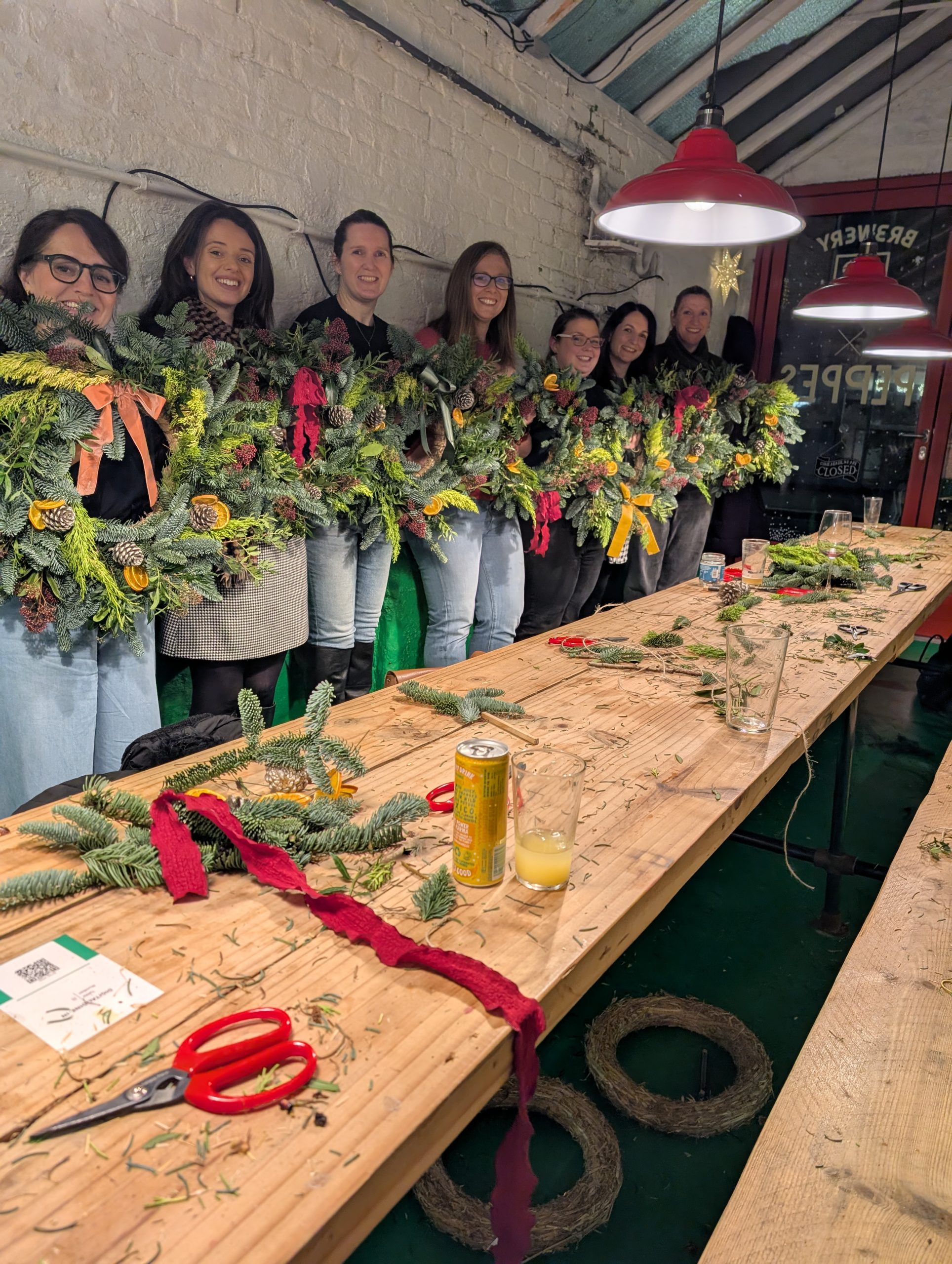 Christmas wreath workshop with Just So Flowers